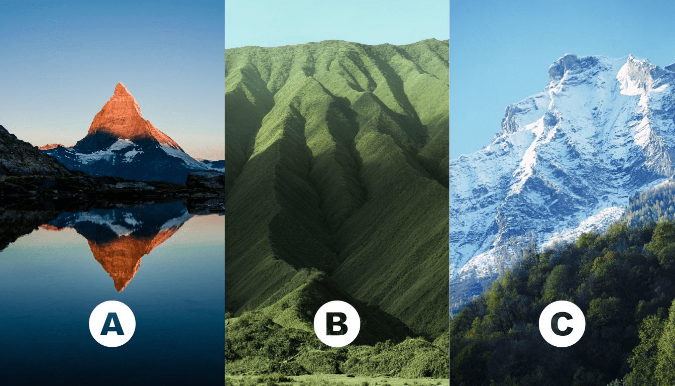 Test de personnalité : choisissez une montagne et découvrez d'où vient votre force mentale!