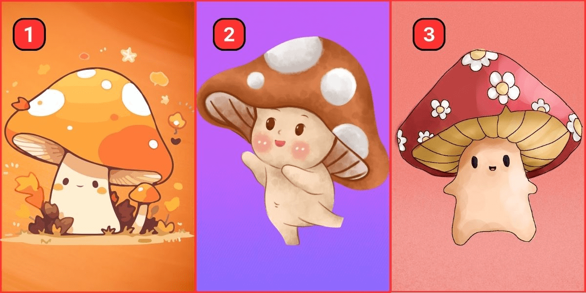 Test de personnalité : Êtes-vous plutôt audacieux ou timide ? Ces mignons champignons vous le diront !