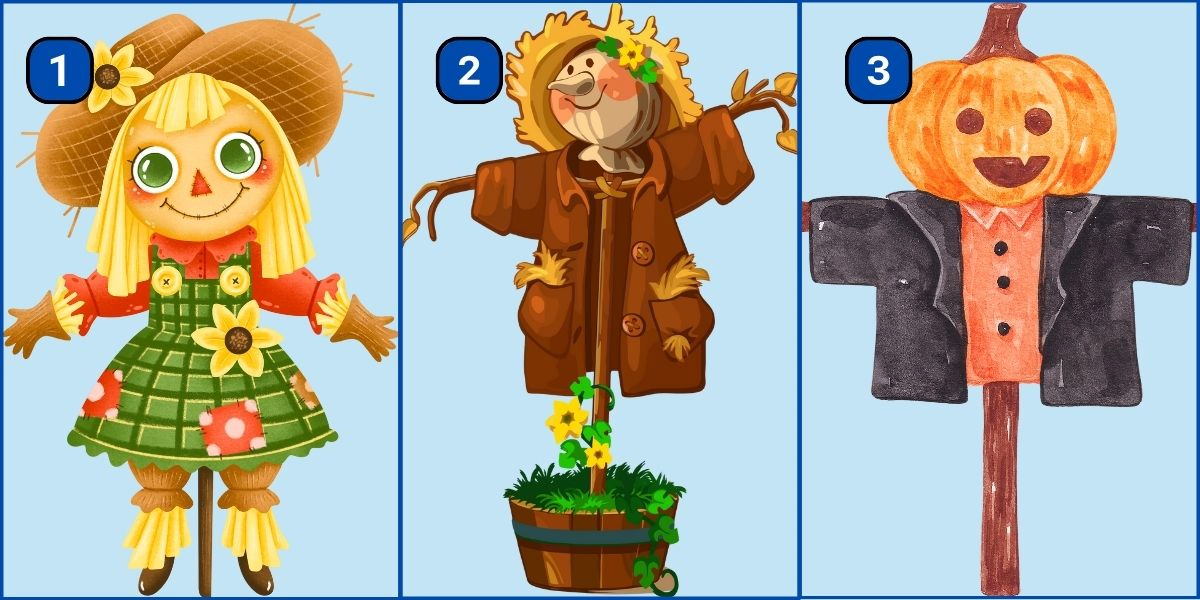 Test de personnalité : Êtes-vous plutôt réservé ou extraverti ? Choisissez un épouvantail pour découvrir votre nature !