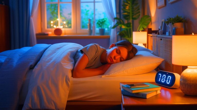 Illustration de l'impact du sommeil sur les capacités cognitives des adolescents. Image réalisée par IA.