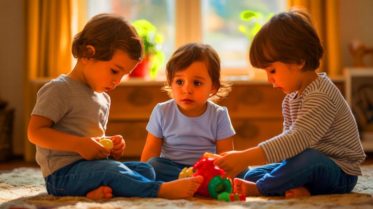 Illustration de la jalousie chez un enfant au sein de la fratrie. Image réalisée par IA.