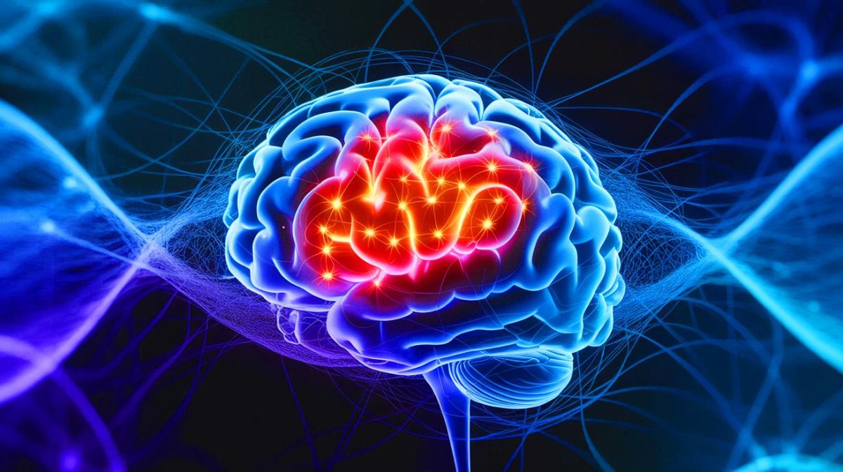 « Nos cerveaux ne sont pas des machines ! » : la stimulation cérébrale qui promet des avancées pour la flexibilité cognitive chez les personnes autistes Illustration de la stimulation cérébrale visant à améliorer la flexibilité cognitive chez les personnes autistes, générée par intelligence artificielle.