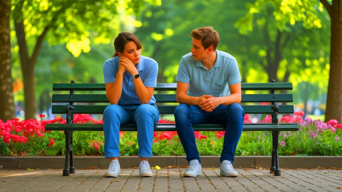 Alerte rupture : « 2 semaines pour oublier » ces amis qui s’éloignent, comment s’en sortir rapidement ? Illustration de la complexité émotionnelle liée à la rupture d'un couple d'amis.