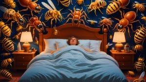 Illustration de rêves d'insectes et leur signification psychologique.