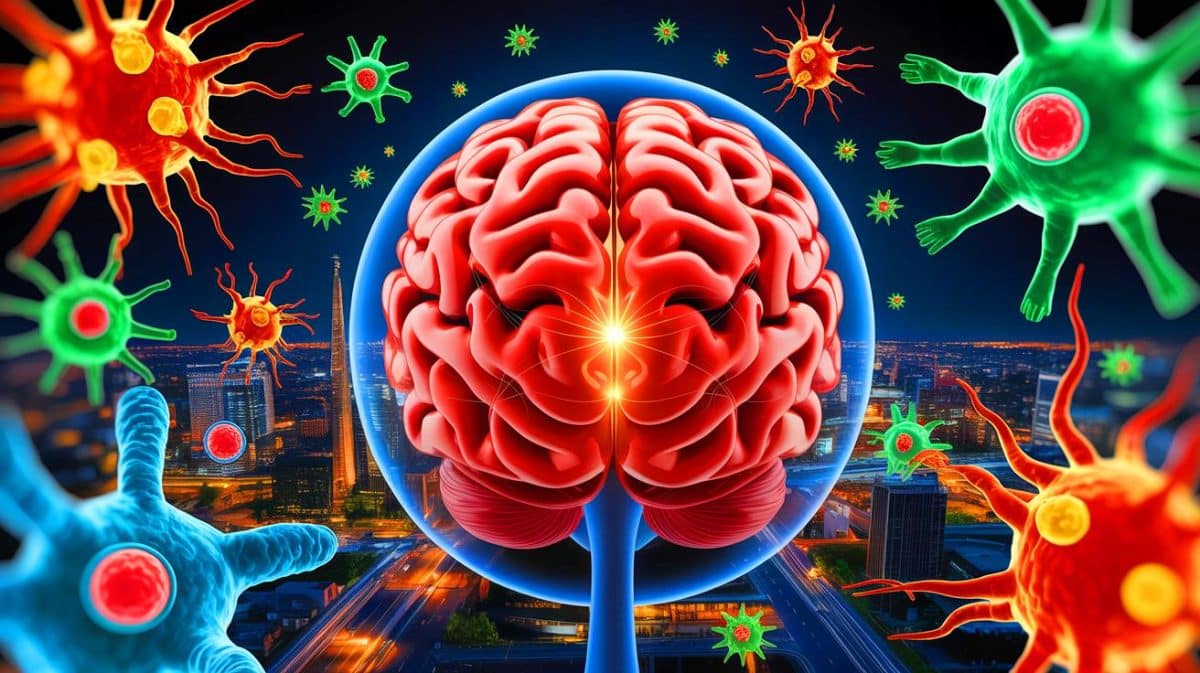 « Votre cerveau anticipe une infection » : cette découverte scientifique qui bouleverse le monde médical dès aujourd’hui Illustration de l'activation cérébrale déclenchant une réponse immunitaire face aux signes d'infection.