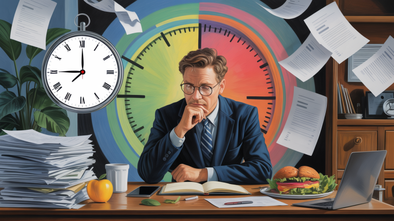 Illustration of ADHD in adults as an underdiagnosed and misunderstood condition.