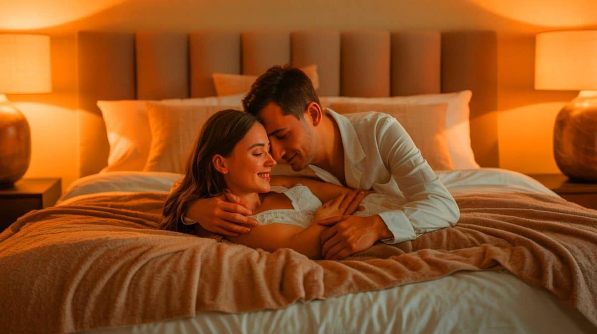 Comment lâcher prise au lit : le guide essentiel pour transformer vos nuits en moments de liberté totale Illustration de l'art de lâcher prise pour une sexualité épanouissante.